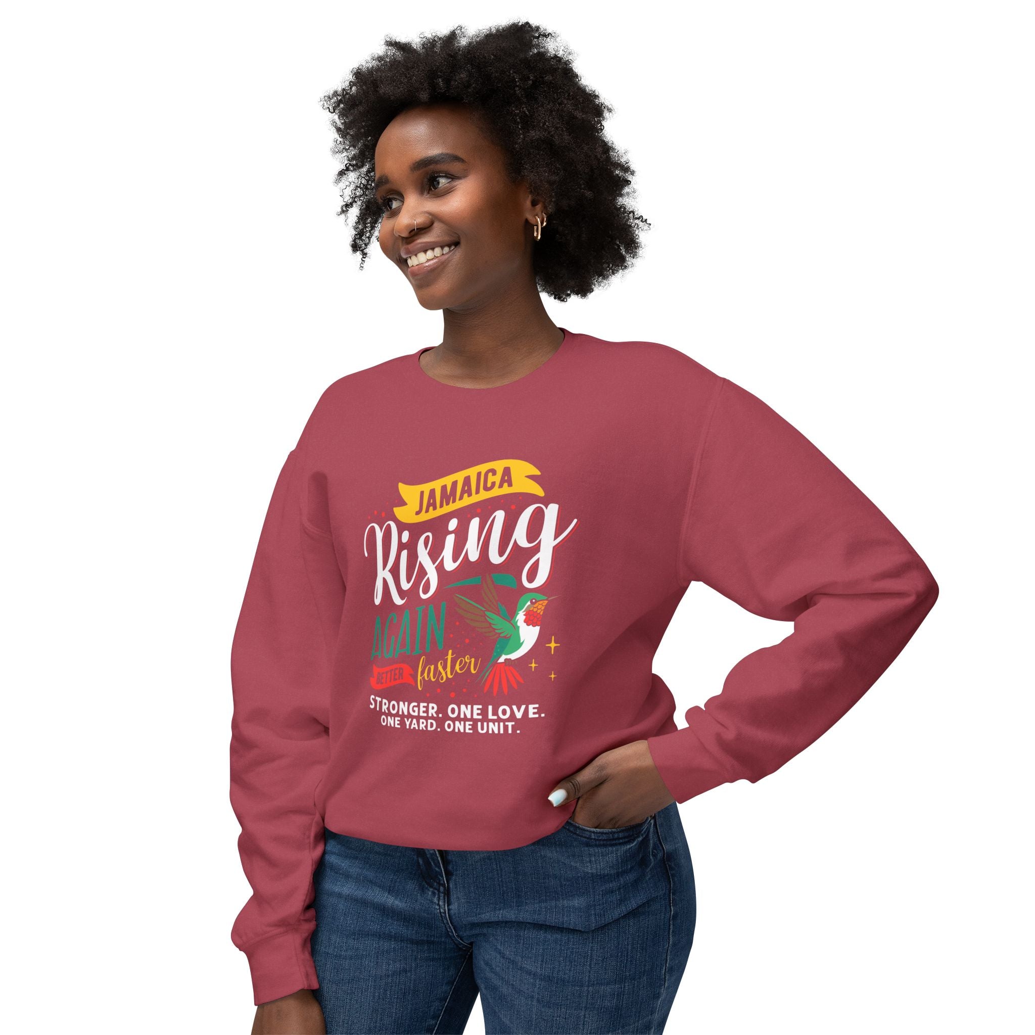 Jamaica Rising Unisex Lightweight Crewneck Sweatshirt