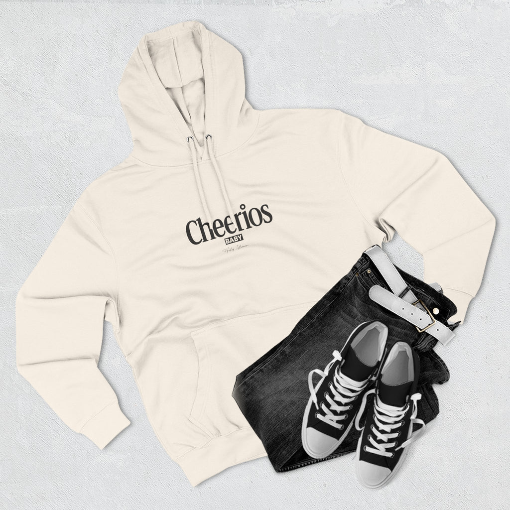 Cheerios BABY Logo Fleece Hoodie — Minimal Retro Cereal Brand Pullover