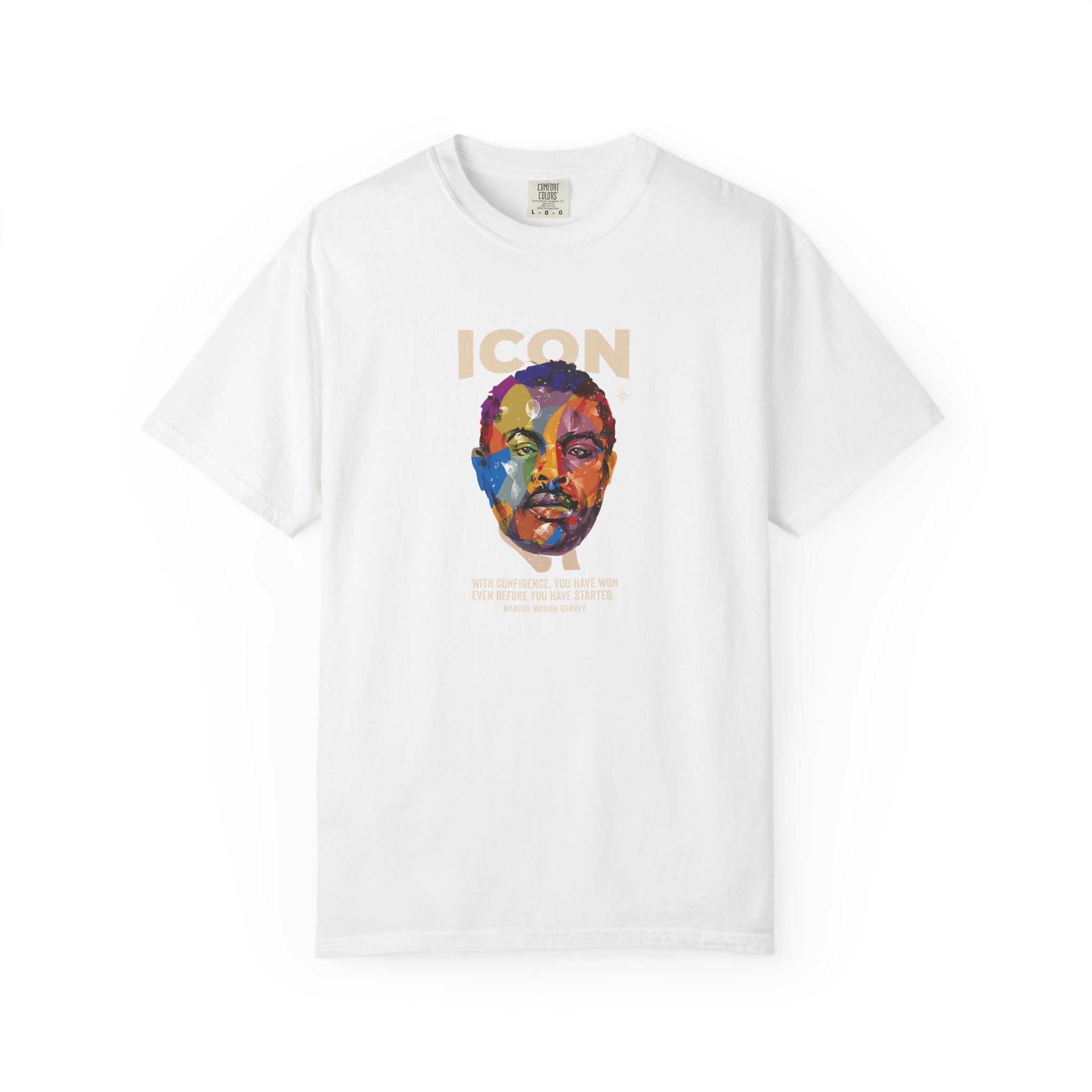 ICON Marcus Garvey T-Shirt — Colorful Artistic Face Graphic Tee