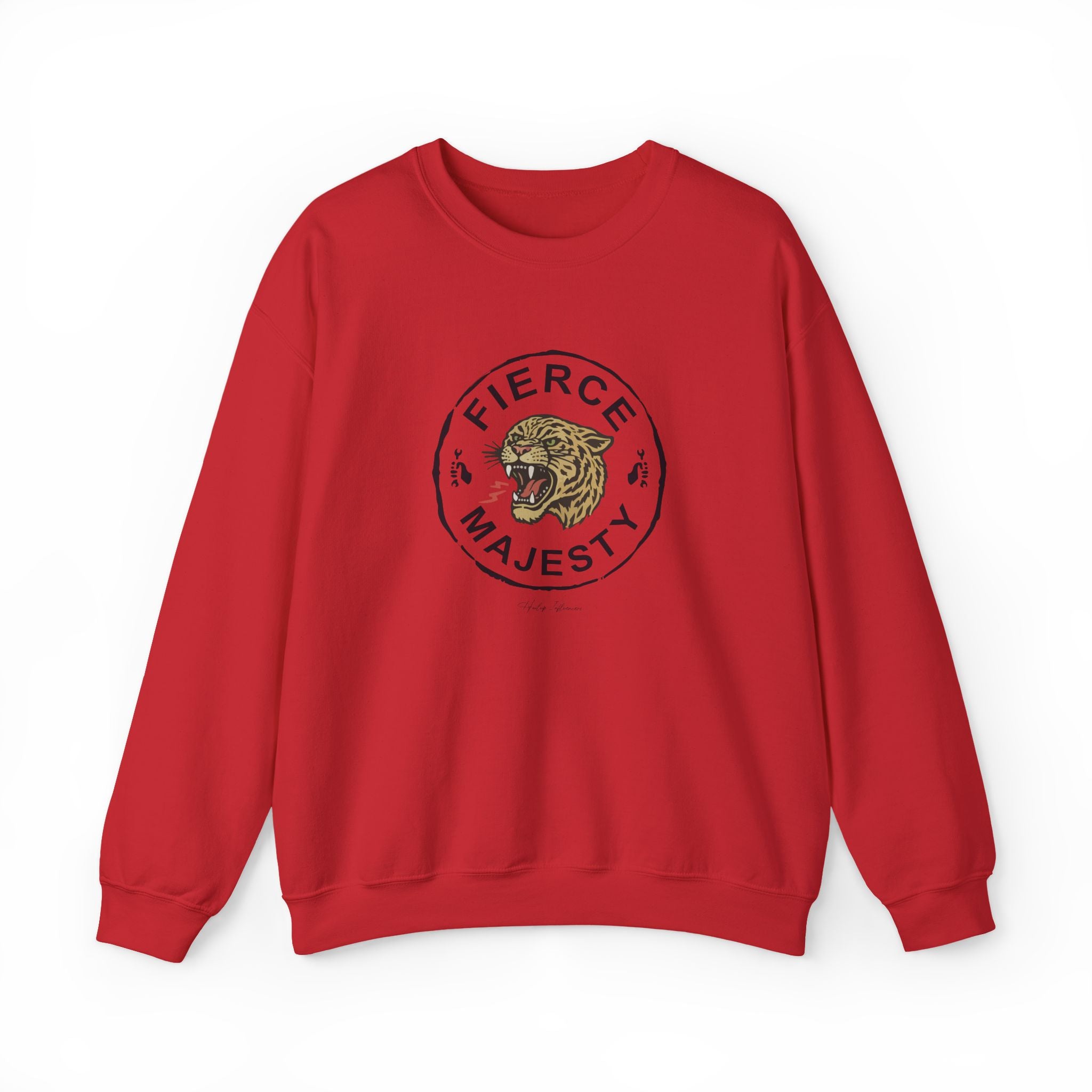 Crewneck Sweatshirt — Fierce Majesty Tiger Graphic