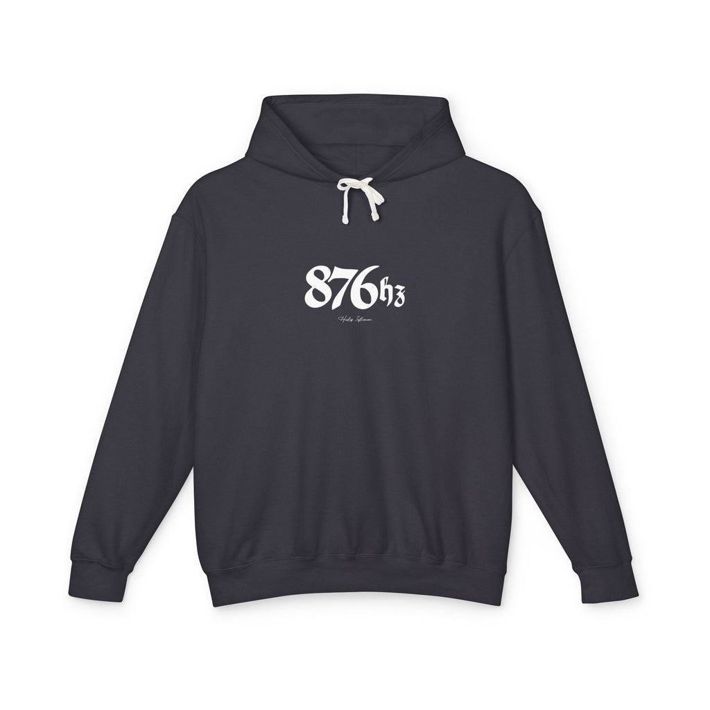 876hz Lilac Hoodie — Minimal Numeric Graphic Hooded Sweatshirt