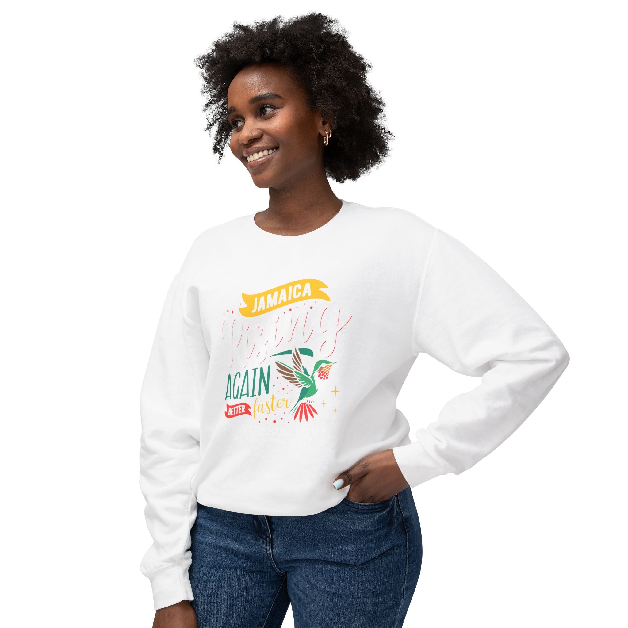 Jamaica Rising Unisex Lightweight Crewneck Sweatshirt