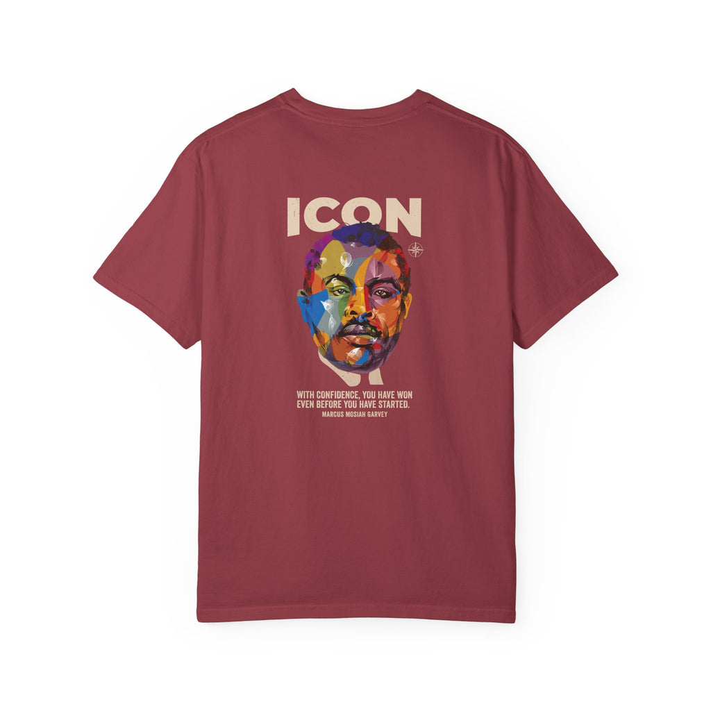ICON Portrait T-shirt | Colorful Marcus Garvey Pop Art, Inspirational Quote