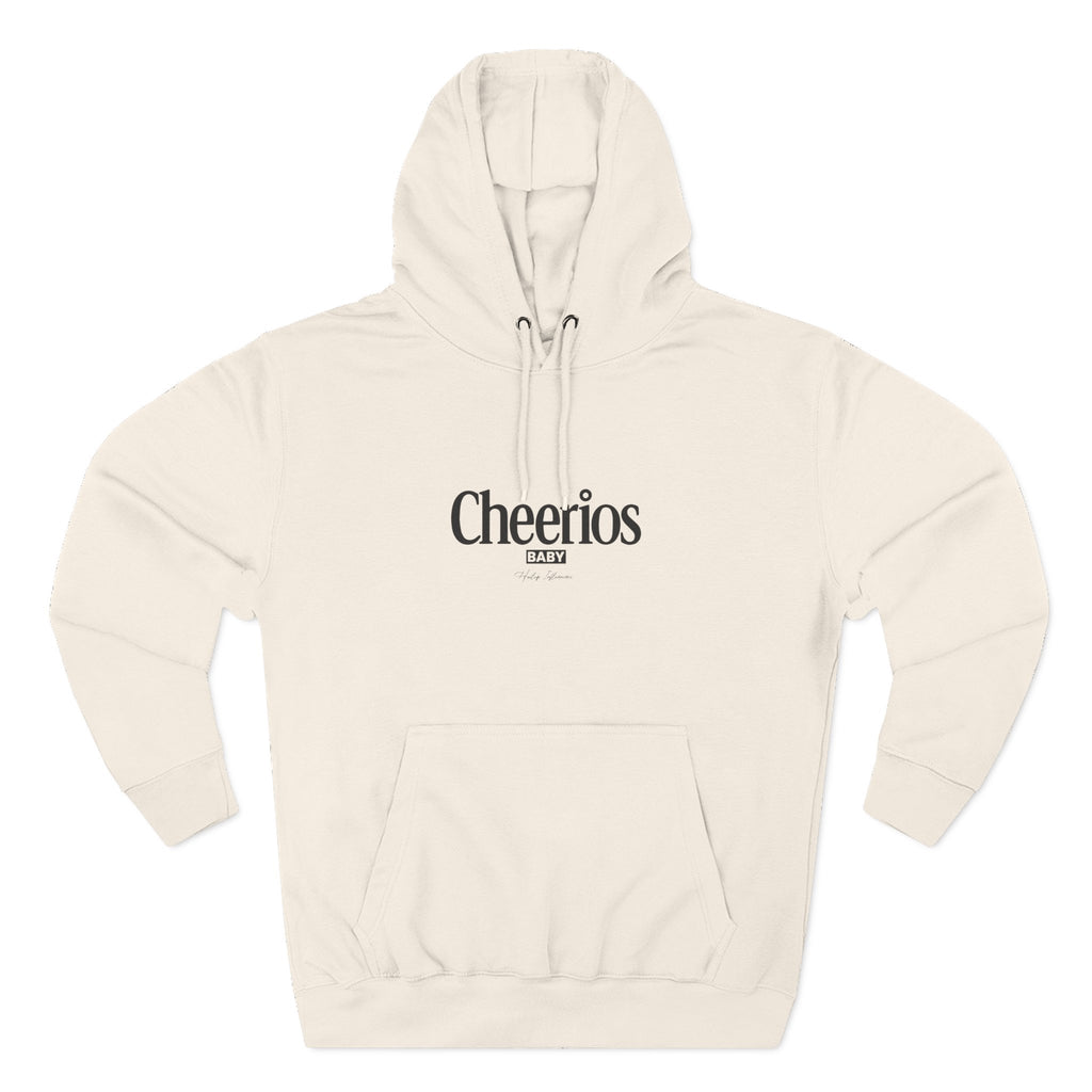 Cheerios BABY Logo Fleece Hoodie — Minimal Retro Cereal Brand Pullover