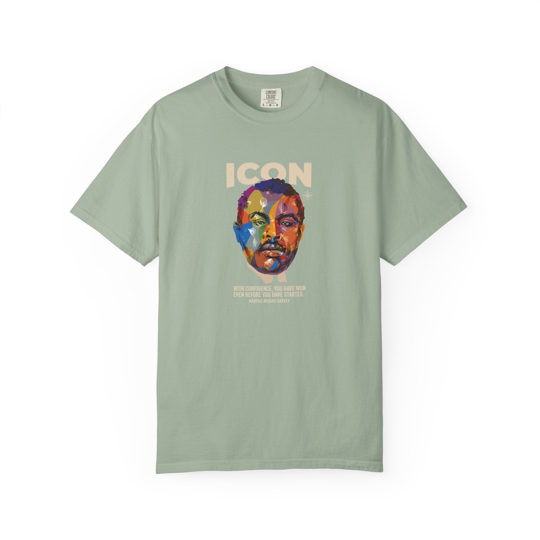 ICON Marcus Garvey T-Shirt — Colorful Artistic Face Graphic Tee