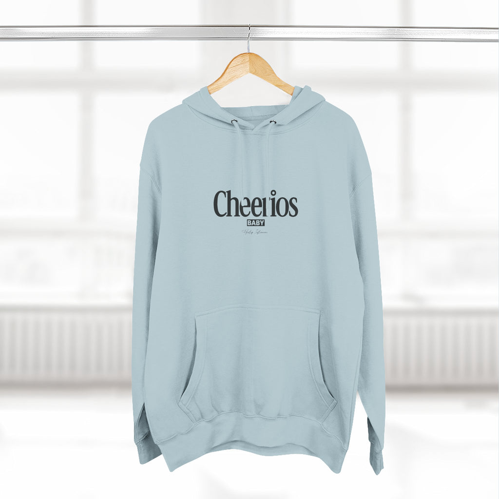 Cheerios BABY Logo Fleece Hoodie — Minimal Retro Cereal Brand Pullover