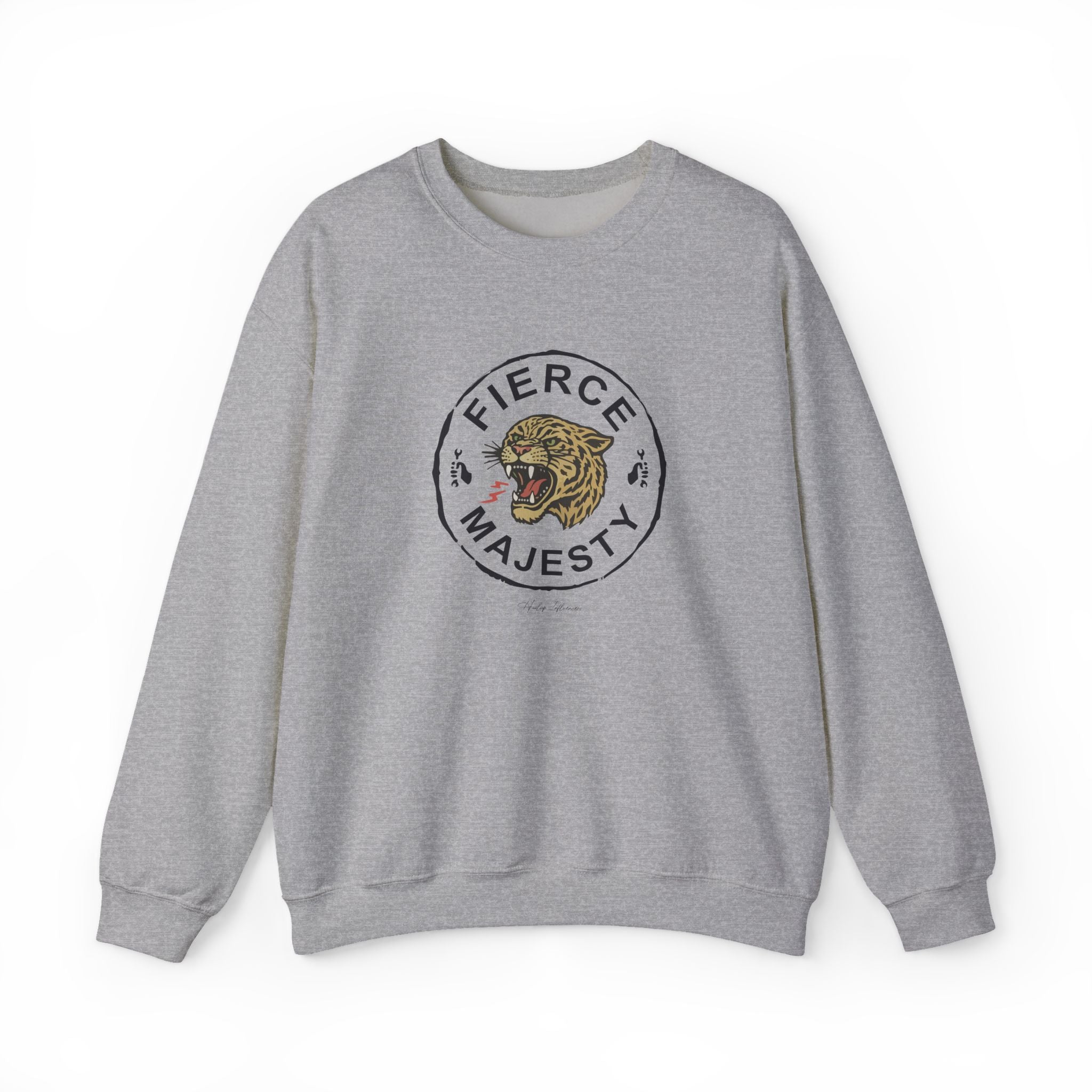 Crewneck Sweatshirt — Fierce Majesty Tiger Graphic