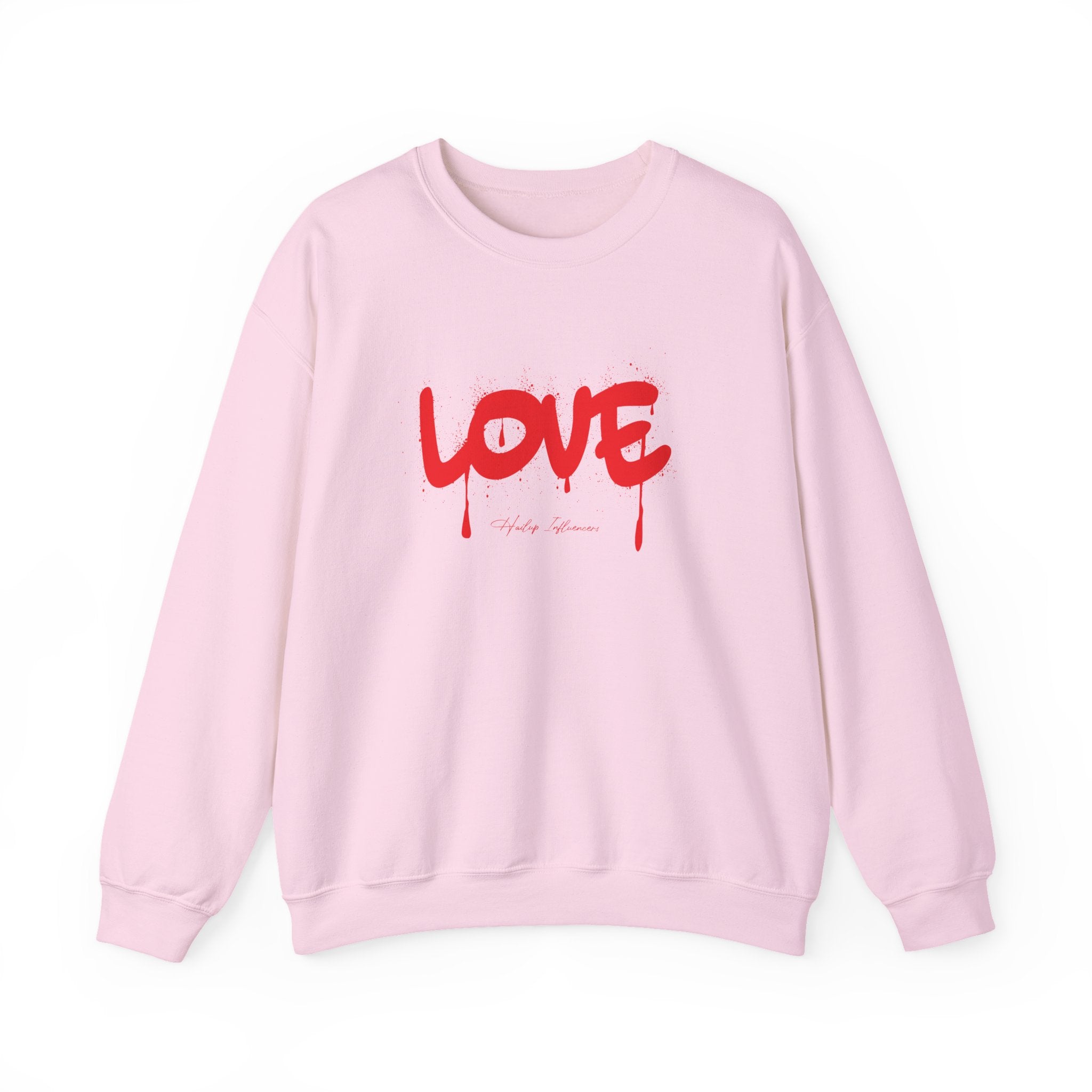 Love Drip Crewneck Sweatshirt — Red Graphic Love Pullover