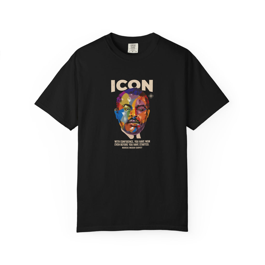 ICON Marcus Garvey T-Shirt — Colorful Artistic Face Graphic Tee