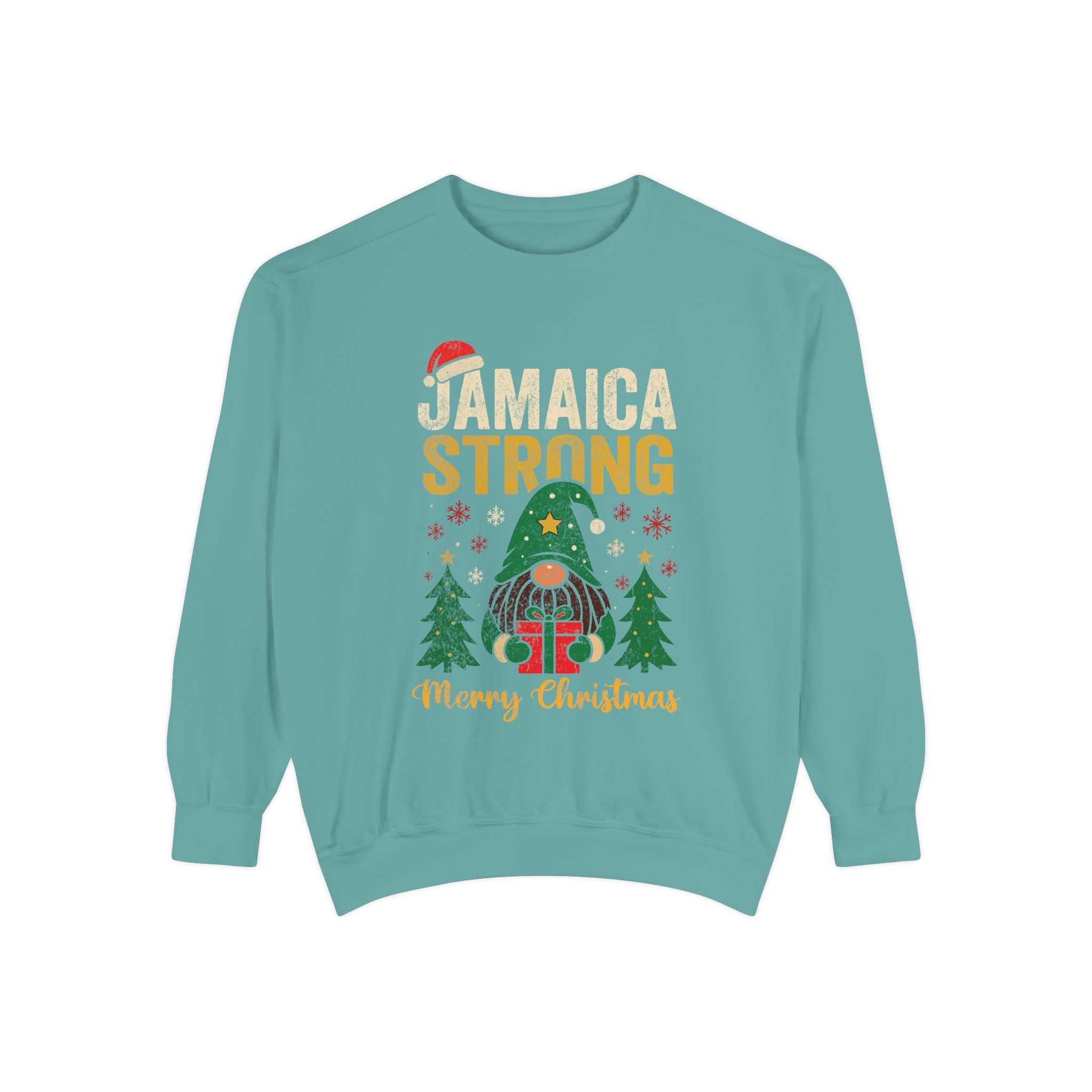 Jamaica Strong Christmas Sweatshirt — Festive Reggae Holiday Crewneck