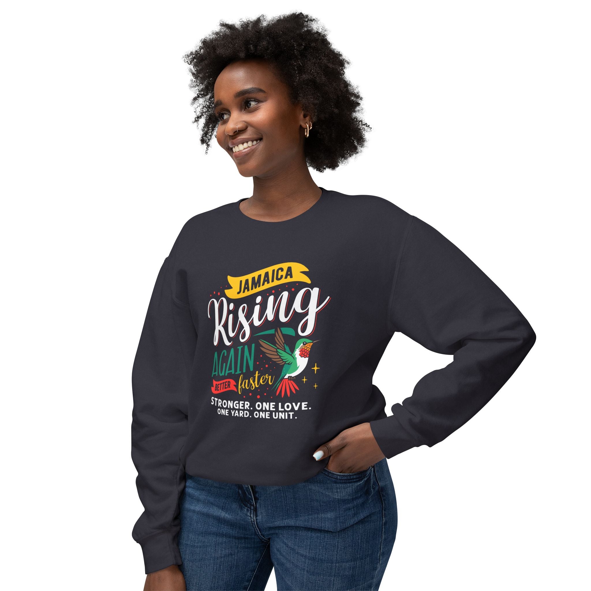 Jamaica Rising Unisex Lightweight Crewneck Sweatshirt