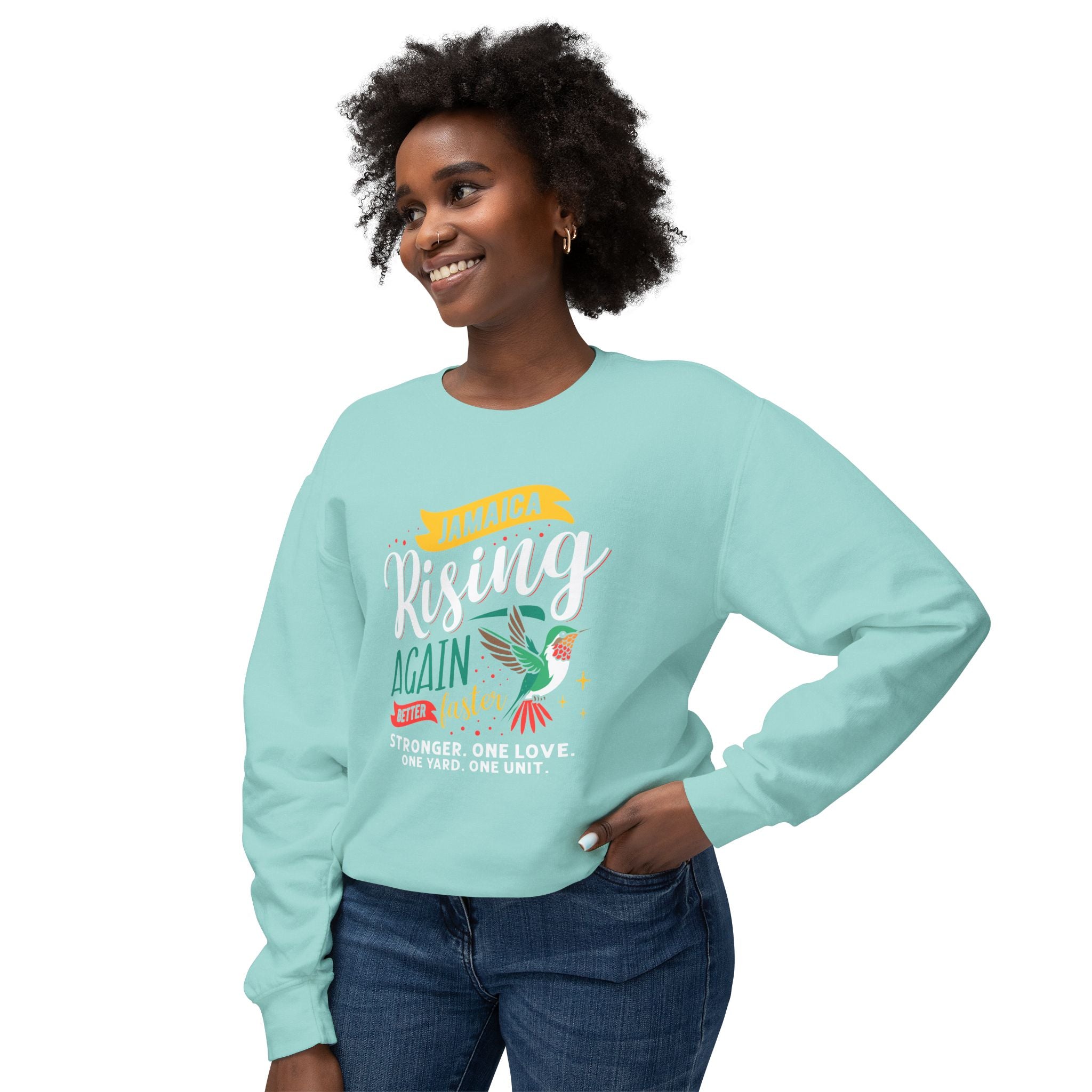 Jamaica Rising Unisex Lightweight Crewneck Sweatshirt